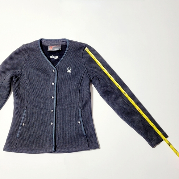 Spyder Core Knit & Sherpa Lined Snap Button Sweater Jacket Women's (XS) - Picture 10 of 10